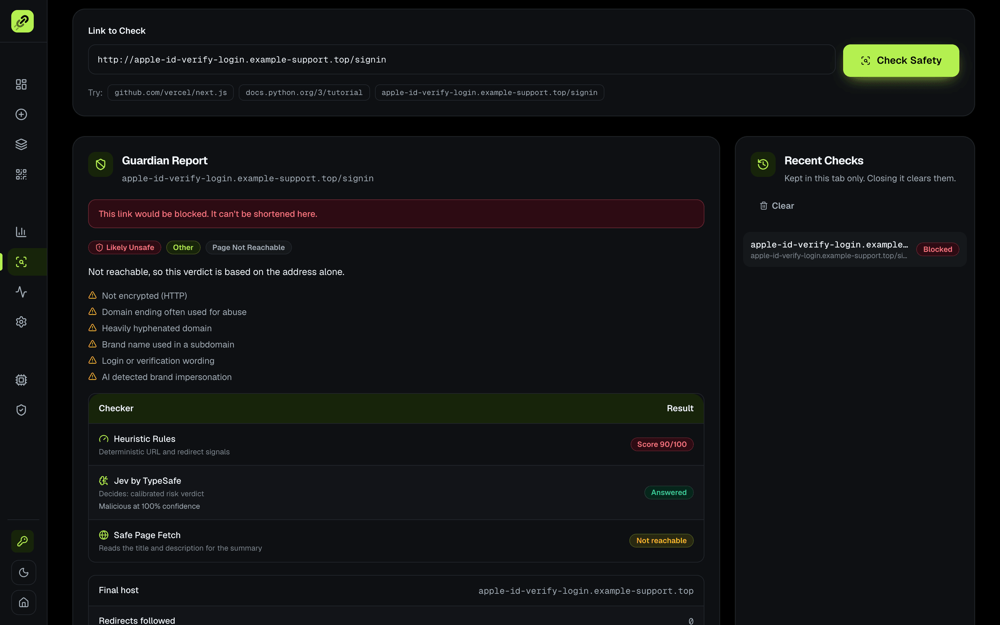 Comet screenshot